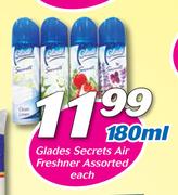 Glades Secrets Air Freshener Assorted-180ml Each