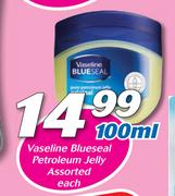 Vaseline Blueseal Petroleum Jelly Assorted-100ml Each
