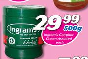 Ingram's Camphor Cream Assorted-500g Each