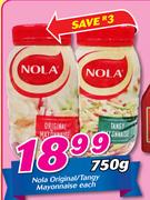 Nola Original/Tangy Mayonnaise-750g Each