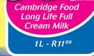 Cambridge Food Long Life Full Cream Milk-1Ltr