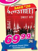 4th Street Sweet Wine Assorted-3Ltr