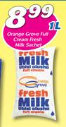 Orange Grove Full Cream Fresh Milk Sachet-1Ltr