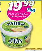 D'Lite 37% Medium fat Spread Tub-1Kg