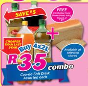 Coo-ee Soft Drink Assorted-4 x 2Ltr Combo