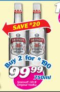 Smirnoff 1818 Original Vodka-750ml