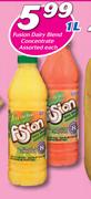 Fusion dairy Blend Concentrate Assorted-1Ltr Each