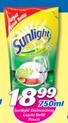 Sunlight Dishwashing Liquid Refill Pouch-750ml