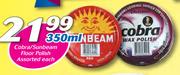 Cobra/Sunbeam Floor Polish Assorted-350ml Each