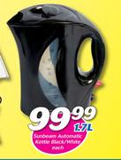 Sunbeam Automatic Kettle Black/White-1.7Ltr Each