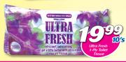 Ultra Fresh 1 Ply Toilet Tissue-10's