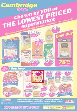 Cambridge Food Durban : The Lowest Priced Supermarket (5 Oct - 21 Oct 2017), page 1