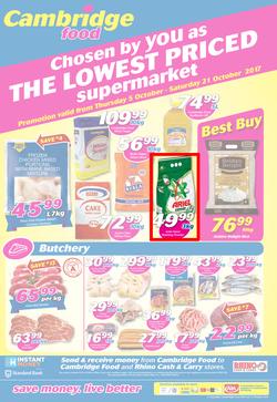 Cambridge Food Durban : The Lowest Priced Supermarket (5 Oct - 21 Oct 2017), page 1