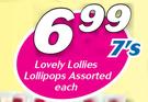 Lovely Lollies  Lollipops 7's-Each