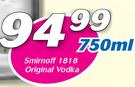 Smirnoff 1818 Original Vodka-750ml