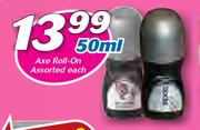 Axe Roll-On-50ml Each