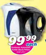 Sunbeam Automatic Kettle Black/White-Each