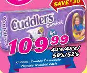 Cuddlers Comfort Disposable Nappies 44's/48's/50's/52's-Each