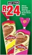 Albany Everyday Sliced Or Thick Sliced Brown Bread-For 2 x 700g