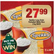 Spekko Long Grain Parboiled White Rice-2Kg Each