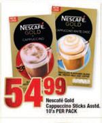 Nescafe Gold Cappuccino Sticks Assorted-10's Per Pack