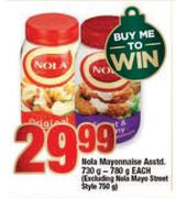 Nola Mayonnaise (Excluding Nola Mayo Street Style)-730g-780g Each