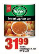 Rhodes Smooth Apricot Jam-900g Each