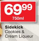 Sidekick Cookies & Cream Liqueur-750ml