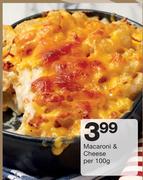 Macaroni & Cheese-Per 100g
