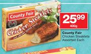 County Fair Chicken Steaklets Assorted-400g Each
