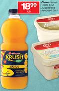 Clover Krush 100% Fruit Juice Blend Assorted-1.5Ltr Each