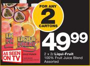 Liqui-Fruit 100% Fruit Juice Blend Assorted-2x2Ltr