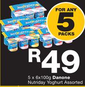Danone Nutriday Yoghurt Assorted-5x6x100g