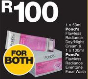 Pond's Flawless Radiance Day/Night Cream 50ml & Flawless Radiance Eventone Face Wash 100ml