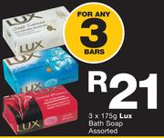 Lux Bath Soap Assorted-3x175g
