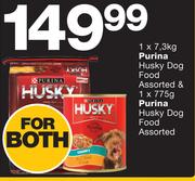 Purina Husky Dog Food Assorted 7.3Kg & Husky Dog Food Assorted 775g