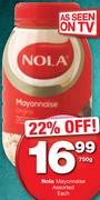 Nola Mayonnaise Assorted-750g Each