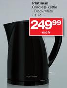 Platinum Cordless Kettle Black/White 1.7L
