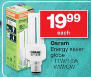 Osram Energy Saver Globe 11W/15W WW/CW-Each