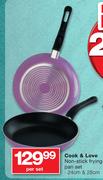 Cook & Love Non-Stick Frying Pan Set 24cm & 28cm-Per Set