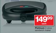 Platinum 2-Slice Sandwich Maker
