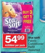 Sta-Soft Fabric Conditioner Refill Assorted-4 x 500ml Per Pack