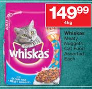 Whiskas Meaty Nuggets Cat Food Assorted-4kg Each