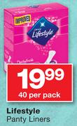 Lifestyle Panty Liners-40 Per Pack