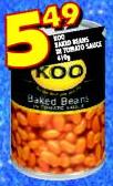 Koo Baked Beans In Tomato Sauce-410g