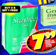 Stayfree Sanitary Pads Without Wings-10's