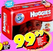 Huggies Dry Comfort Disposable Nappies-44/50/60/68's Per Pack