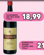 Tassenberg Dry Red Wine - 750ml