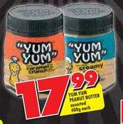 Yum Yum Peanut Butter Assorted-400g Each