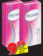 Discreet Pantyliners Assorted-20's